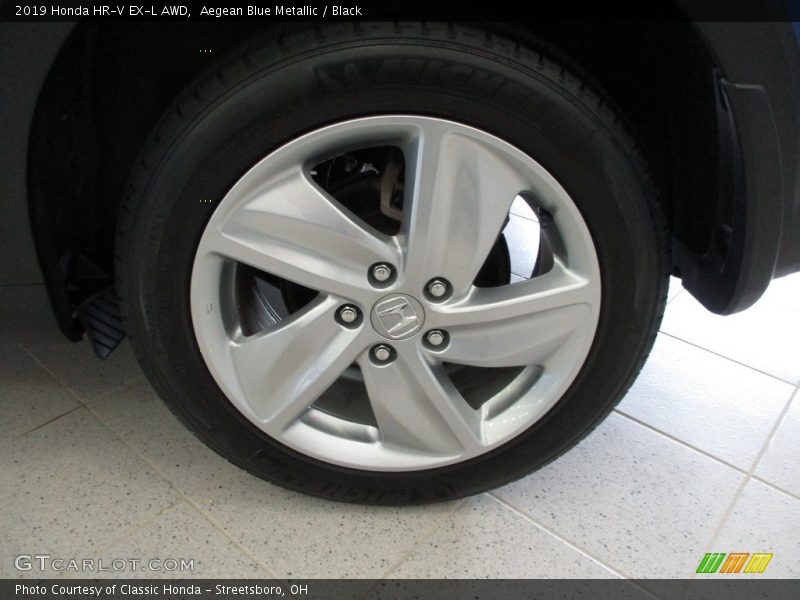 Aegean Blue Metallic / Black 2019 Honda HR-V EX-L AWD