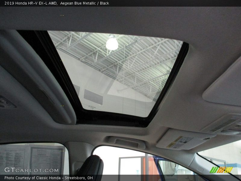 Aegean Blue Metallic / Black 2019 Honda HR-V EX-L AWD