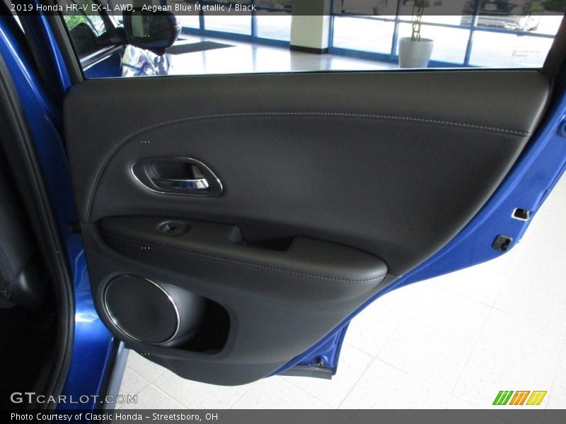 Aegean Blue Metallic / Black 2019 Honda HR-V EX-L AWD