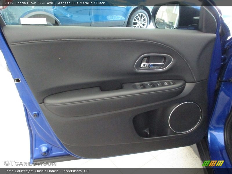 Aegean Blue Metallic / Black 2019 Honda HR-V EX-L AWD