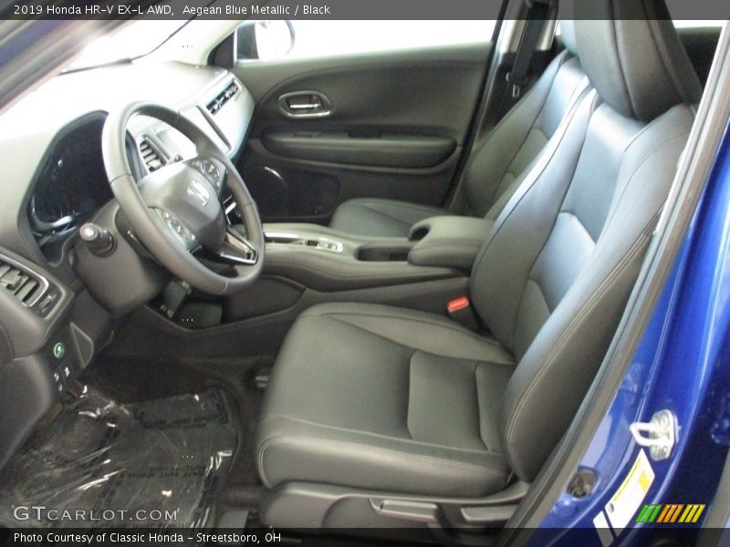 Aegean Blue Metallic / Black 2019 Honda HR-V EX-L AWD