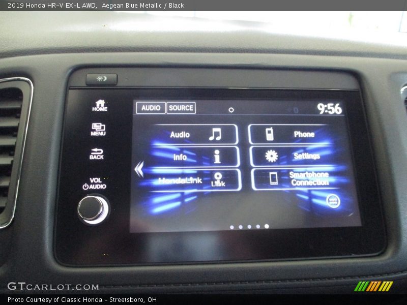 Aegean Blue Metallic / Black 2019 Honda HR-V EX-L AWD
