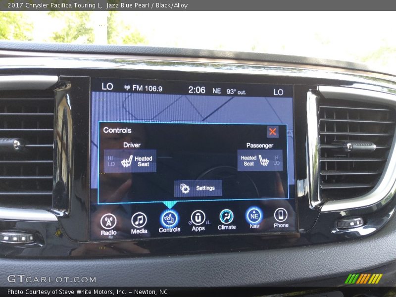 Jazz Blue Pearl / Black/Alloy 2017 Chrysler Pacifica Touring L