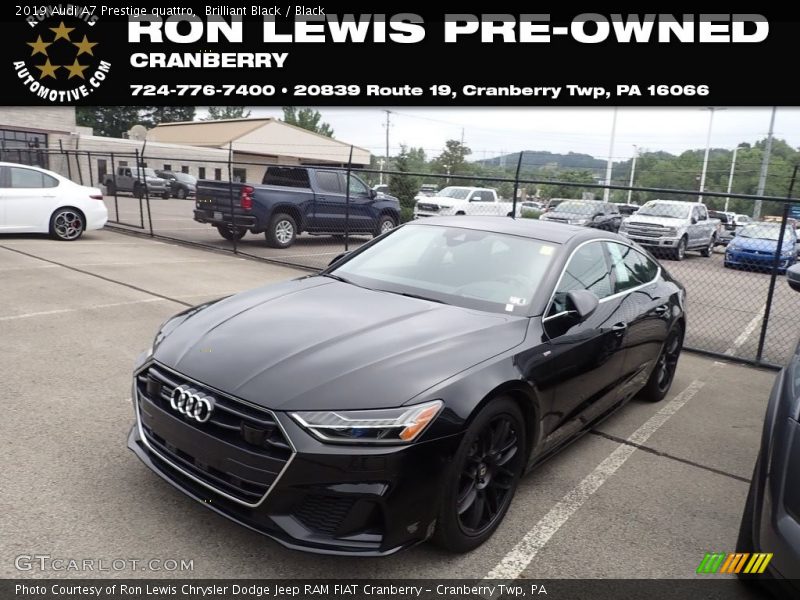 Brilliant Black / Black 2019 Audi A7 Prestige quattro
