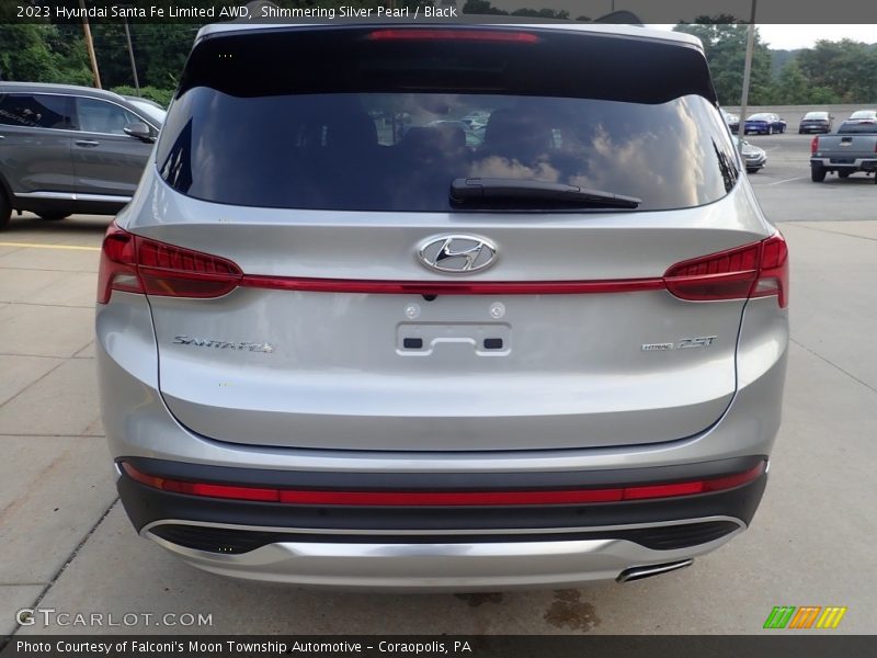 Shimmering Silver Pearl / Black 2023 Hyundai Santa Fe Limited AWD