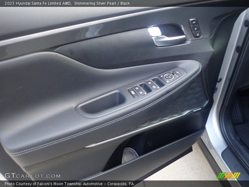 Shimmering Silver Pearl / Black 2023 Hyundai Santa Fe Limited AWD