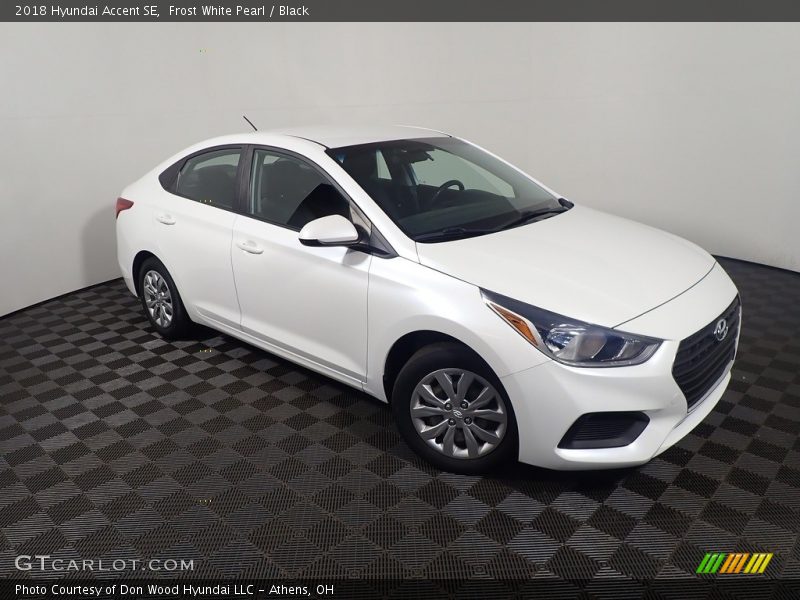 Frost White Pearl / Black 2018 Hyundai Accent SE