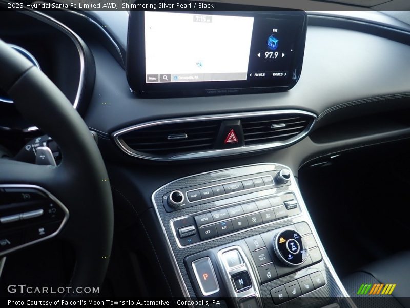 Shimmering Silver Pearl / Black 2023 Hyundai Santa Fe Limited AWD