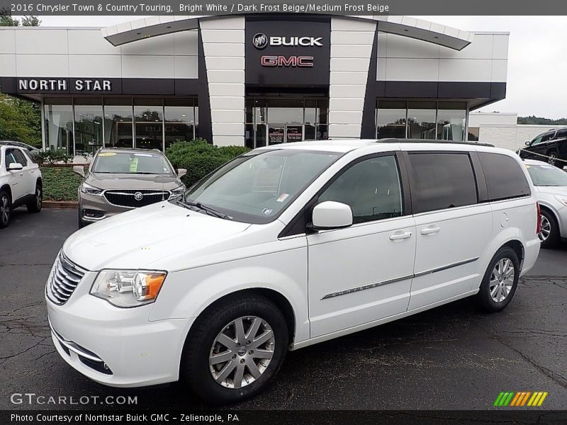 Bright White / Dark Frost Beige/Medium Frost Beige 2016 Chrysler Town & Country Touring