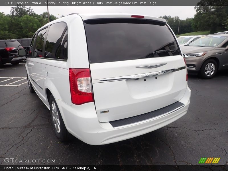 Bright White / Dark Frost Beige/Medium Frost Beige 2016 Chrysler Town & Country Touring