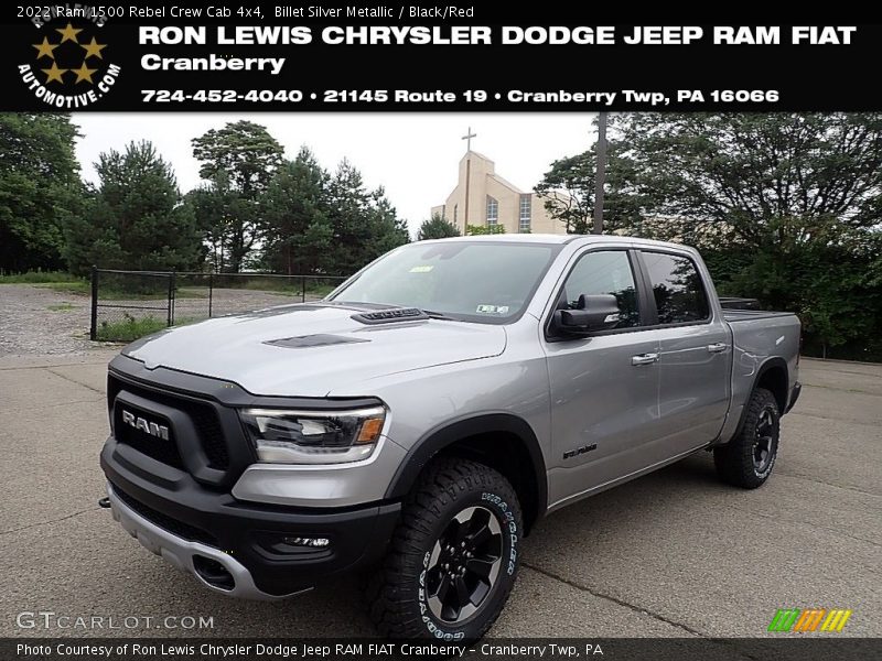 Billet Silver Metallic / Black/Red 2022 Ram 1500 Rebel Crew Cab 4x4