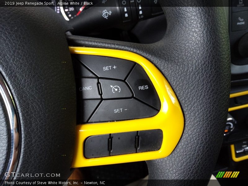 Alpine White / Black 2019 Jeep Renegade Sport