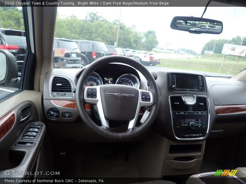 Bright White / Dark Frost Beige/Medium Frost Beige 2016 Chrysler Town & Country Touring