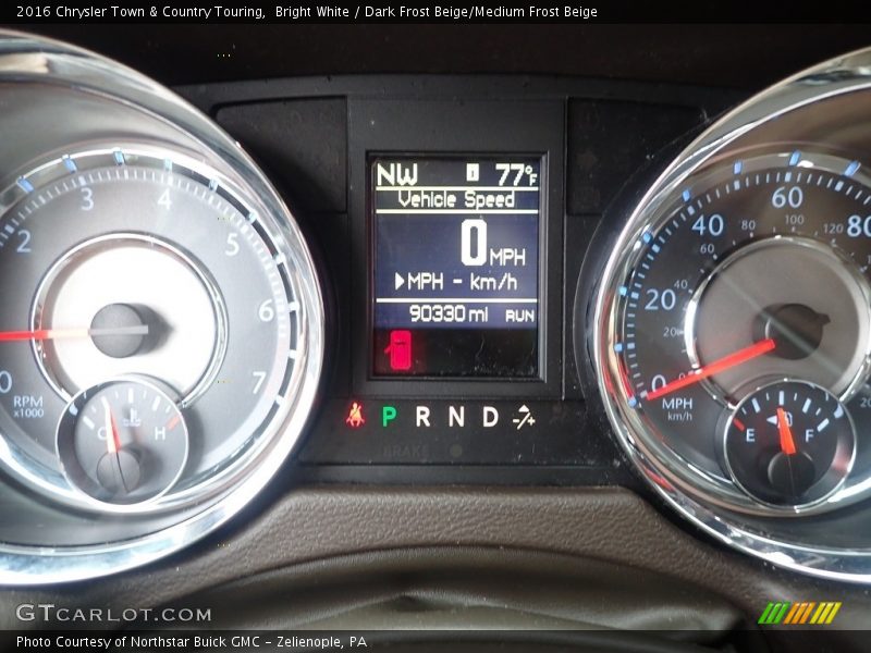 Bright White / Dark Frost Beige/Medium Frost Beige 2016 Chrysler Town & Country Touring