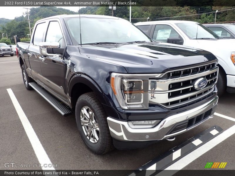 Antimatter Blue Metallic / Black/Slate 2022 Ford F150 Lariat SuperCrew 4x4