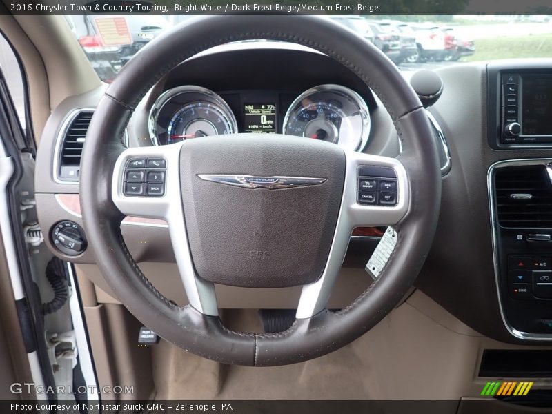 Bright White / Dark Frost Beige/Medium Frost Beige 2016 Chrysler Town & Country Touring