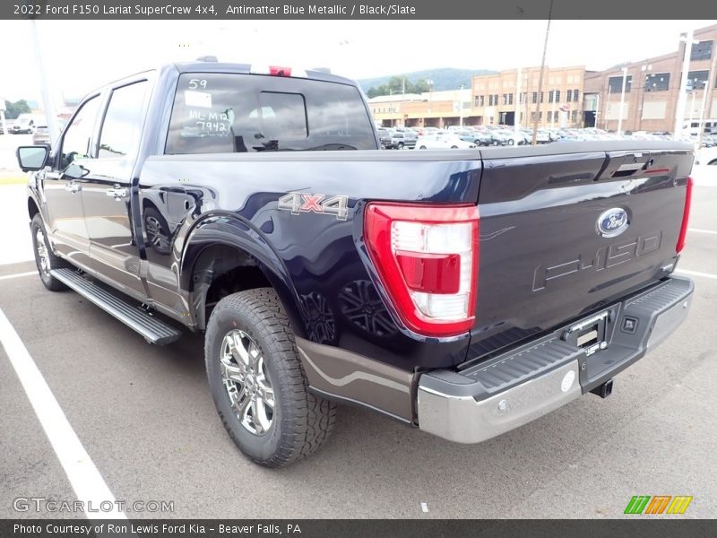 Antimatter Blue Metallic / Black/Slate 2022 Ford F150 Lariat SuperCrew 4x4