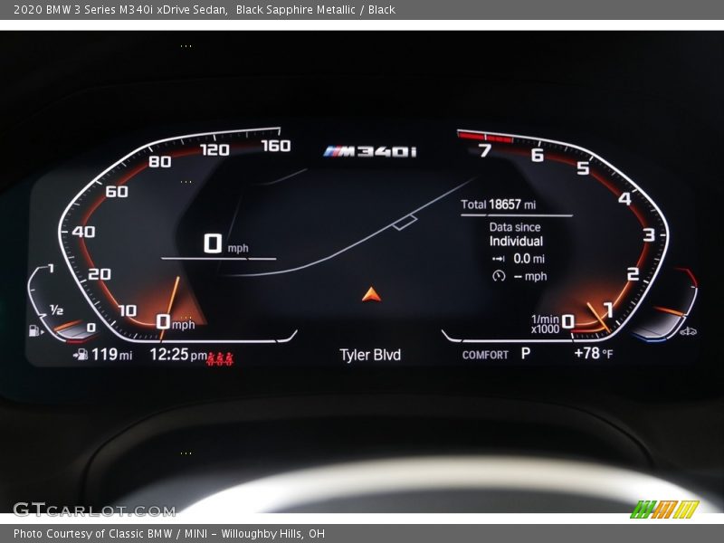 Black Sapphire Metallic / Black 2020 BMW 3 Series M340i xDrive Sedan