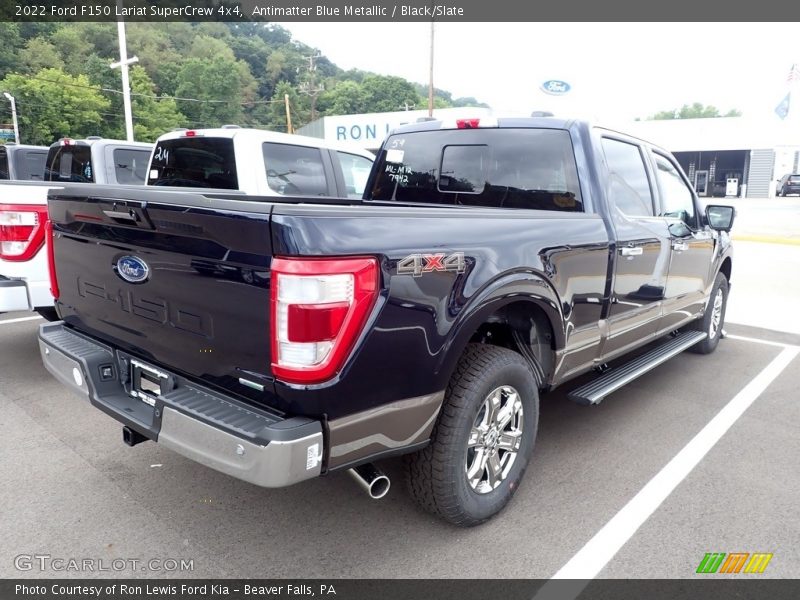 Antimatter Blue Metallic / Black/Slate 2022 Ford F150 Lariat SuperCrew 4x4