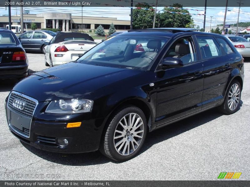 Brilliant Black / Light Gray 2008 Audi A3 2.0T
