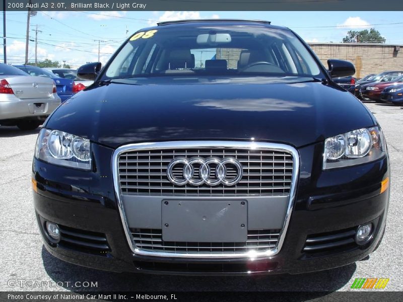 Brilliant Black / Light Gray 2008 Audi A3 2.0T