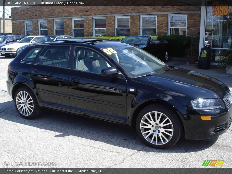 Brilliant Black / Light Gray 2008 Audi A3 2.0T