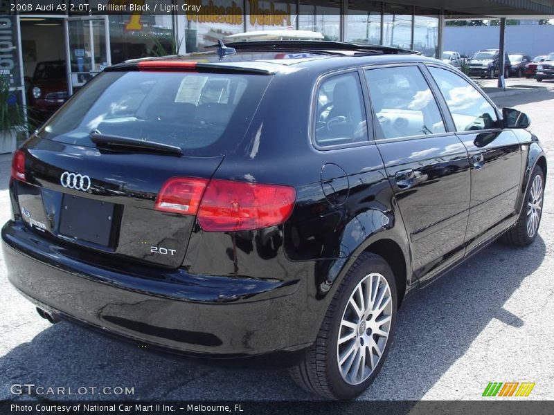 Brilliant Black / Light Gray 2008 Audi A3 2.0T