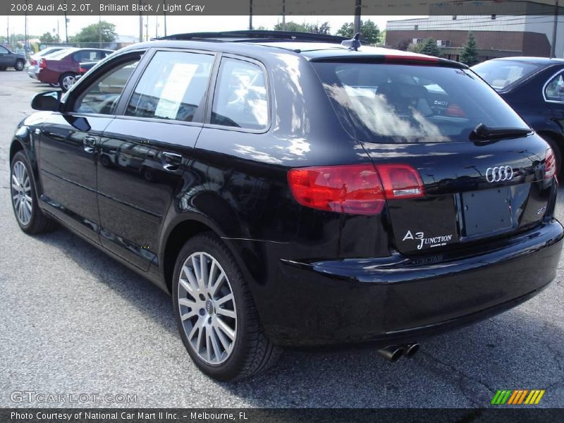Brilliant Black / Light Gray 2008 Audi A3 2.0T
