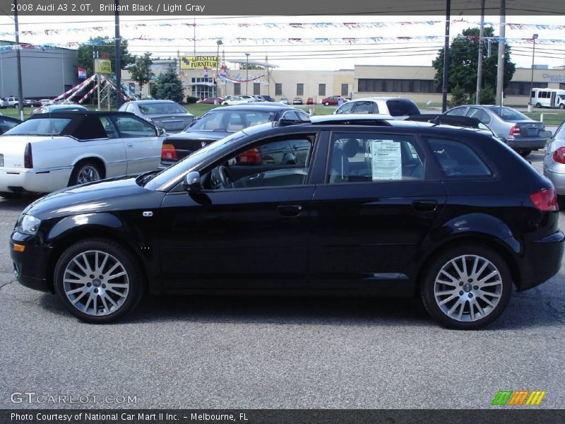 Brilliant Black / Light Gray 2008 Audi A3 2.0T