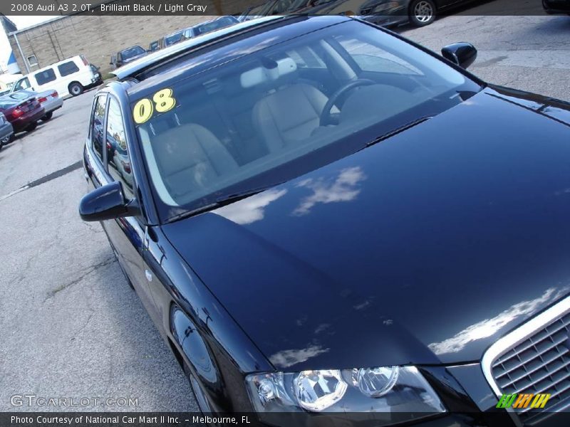 Brilliant Black / Light Gray 2008 Audi A3 2.0T