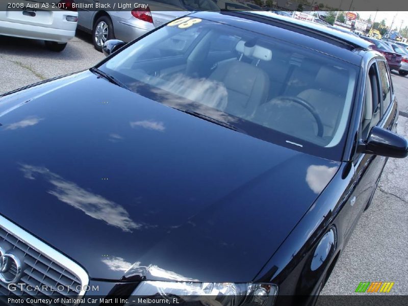Brilliant Black / Light Gray 2008 Audi A3 2.0T