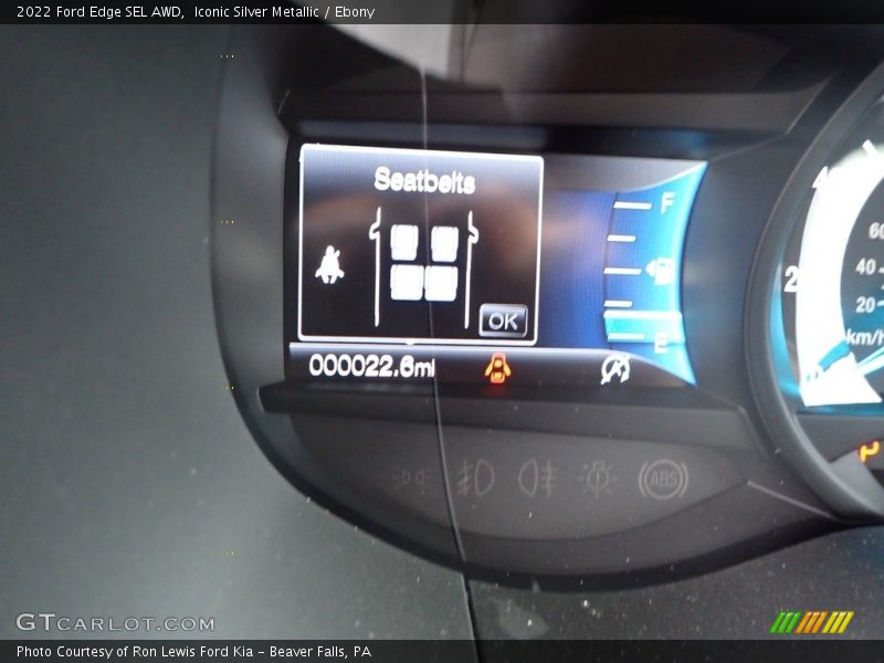 Iconic Silver Metallic / Ebony 2022 Ford Edge SEL AWD