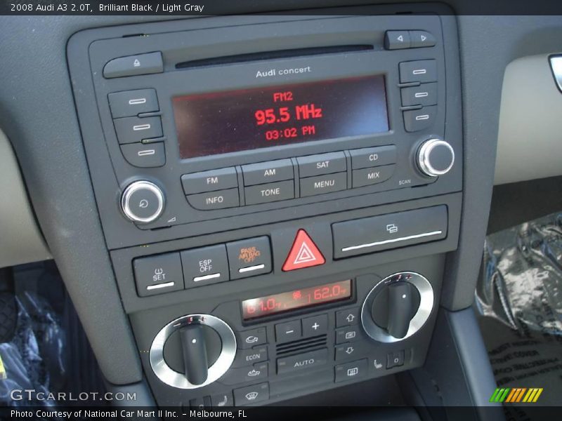 Brilliant Black / Light Gray 2008 Audi A3 2.0T
