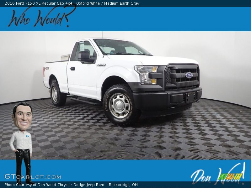 Oxford White / Medium Earth Gray 2016 Ford F150 XL Regular Cab 4x4