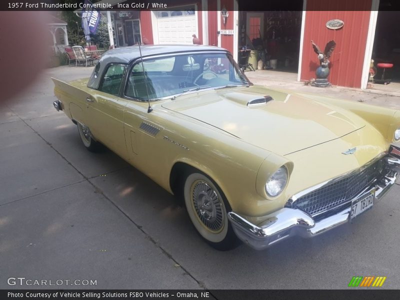 Inca Gold / White 1957 Ford Thunderbird Convertible