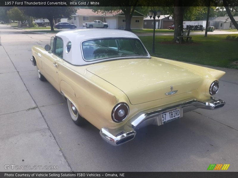 Inca Gold / White 1957 Ford Thunderbird Convertible