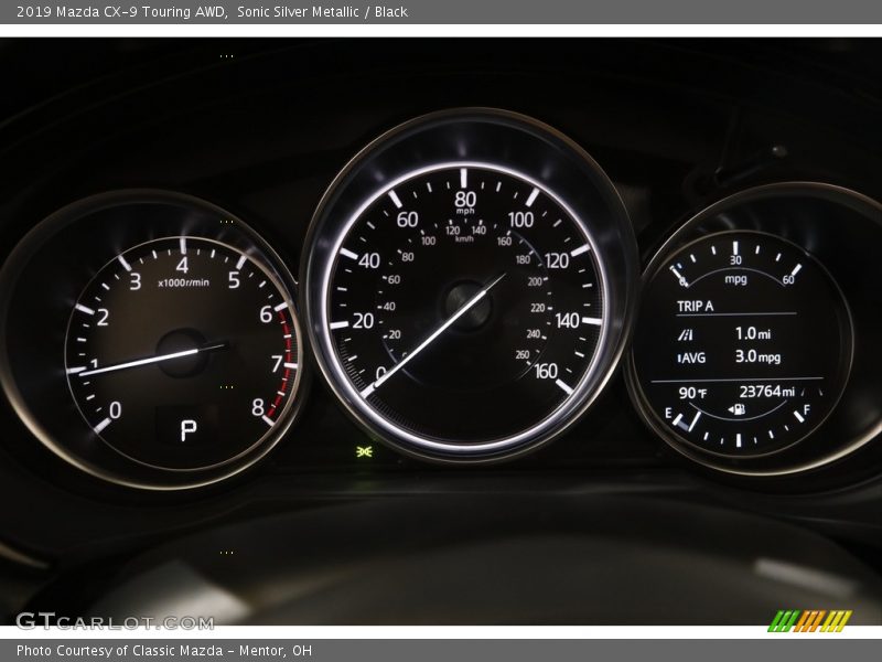 Sonic Silver Metallic / Black 2019 Mazda CX-9 Touring AWD