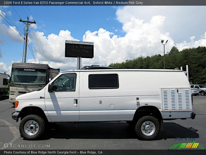 Oxford White / Medium Flint Grey 2006 Ford E Series Van E350 Passenger Commercial 4x4