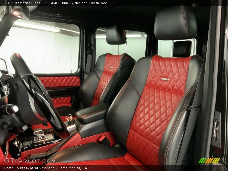 Black / designo Classic Red 2017 Mercedes-Benz G 63 AMG