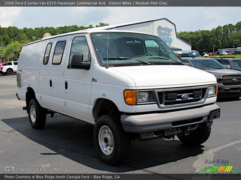 Oxford White / Medium Flint Grey 2006 Ford E Series Van E350 Passenger Commercial 4x4