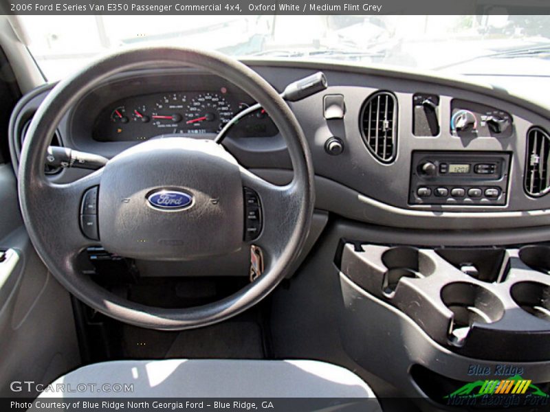 Oxford White / Medium Flint Grey 2006 Ford E Series Van E350 Passenger Commercial 4x4
