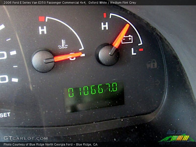 Oxford White / Medium Flint Grey 2006 Ford E Series Van E350 Passenger Commercial 4x4