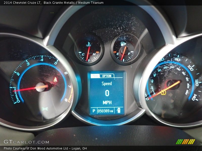 Black Granite Metallic / Medium Titanium 2014 Chevrolet Cruze LT