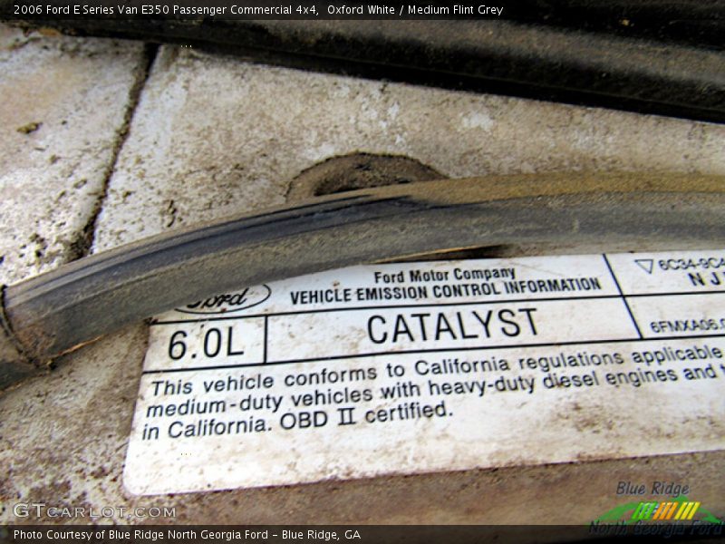 Oxford White / Medium Flint Grey 2006 Ford E Series Van E350 Passenger Commercial 4x4