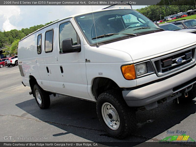 Oxford White / Medium Flint Grey 2006 Ford E Series Van E350 Passenger Commercial 4x4