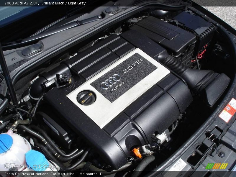 Brilliant Black / Light Gray 2008 Audi A3 2.0T