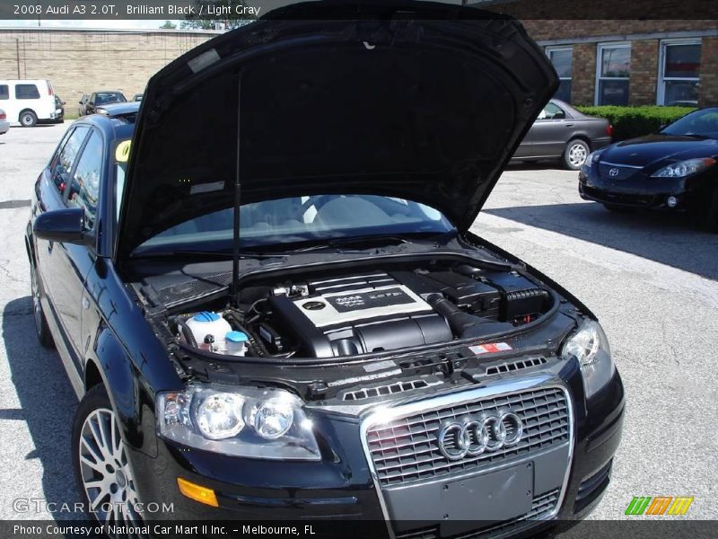 Brilliant Black / Light Gray 2008 Audi A3 2.0T