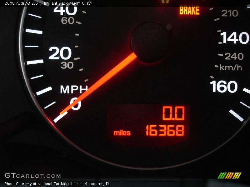 Brilliant Black / Light Gray 2008 Audi A3 2.0T