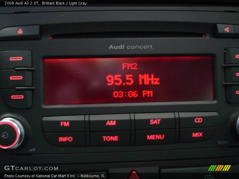 Brilliant Black / Light Gray 2008 Audi A3 2.0T