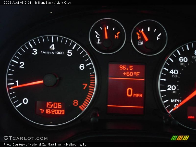 Brilliant Black / Light Gray 2008 Audi A3 2.0T